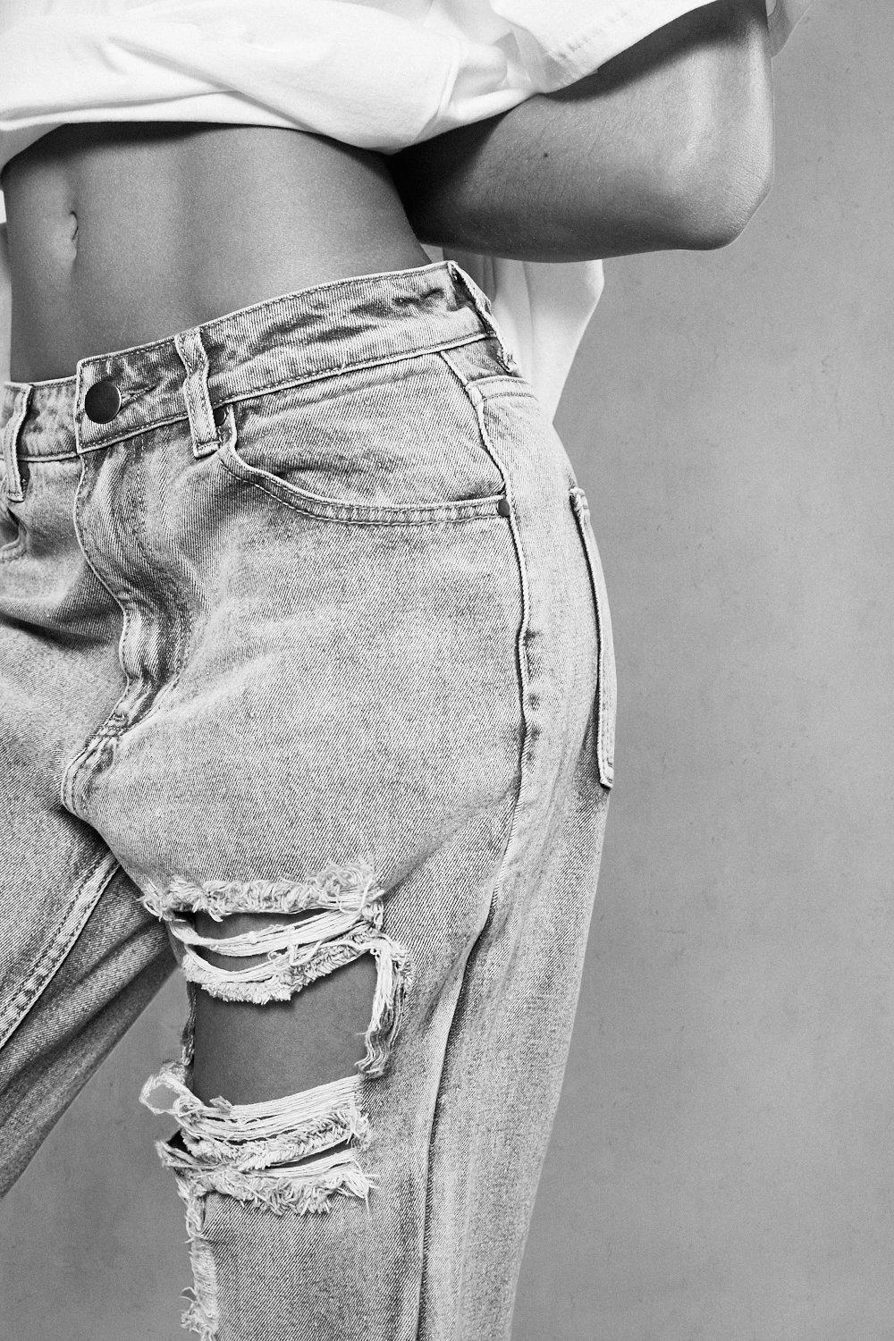 Extreme Distressed Mom Jeans 4 Extreme Distressed Mom Jeans - Image 2