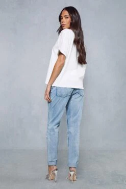 Extreme Distressed Mom Jeans 10 Extreme Distressed Mom Jeans -Cheap Sarto Tone Store light wash extreme distressed mom jeans 2