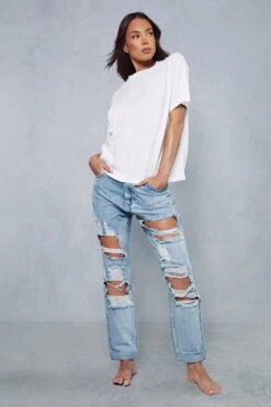 Extreme Distressed Mom Jeans 13 Extreme Distressed Mom Jeans -Cheap Sarto Tone Store light wash extreme distressed mom jeans 5