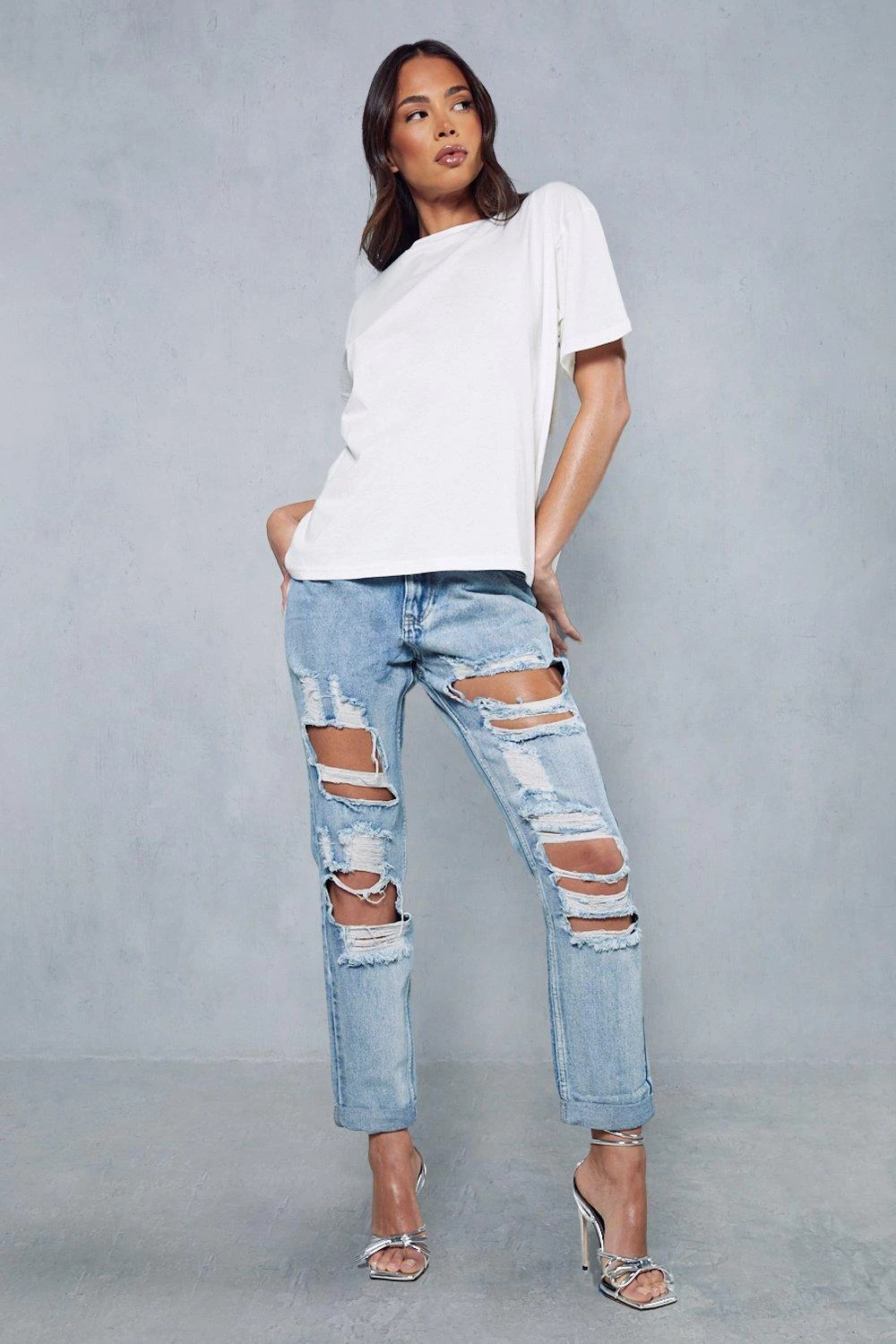 Extreme Distressed Mom Jeans 3 Extreme Distressed Mom Jeans