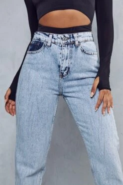 Jewel Detail Mom Jean -Cheap Sarto Tone Store light wash jewel detail mom jean 4