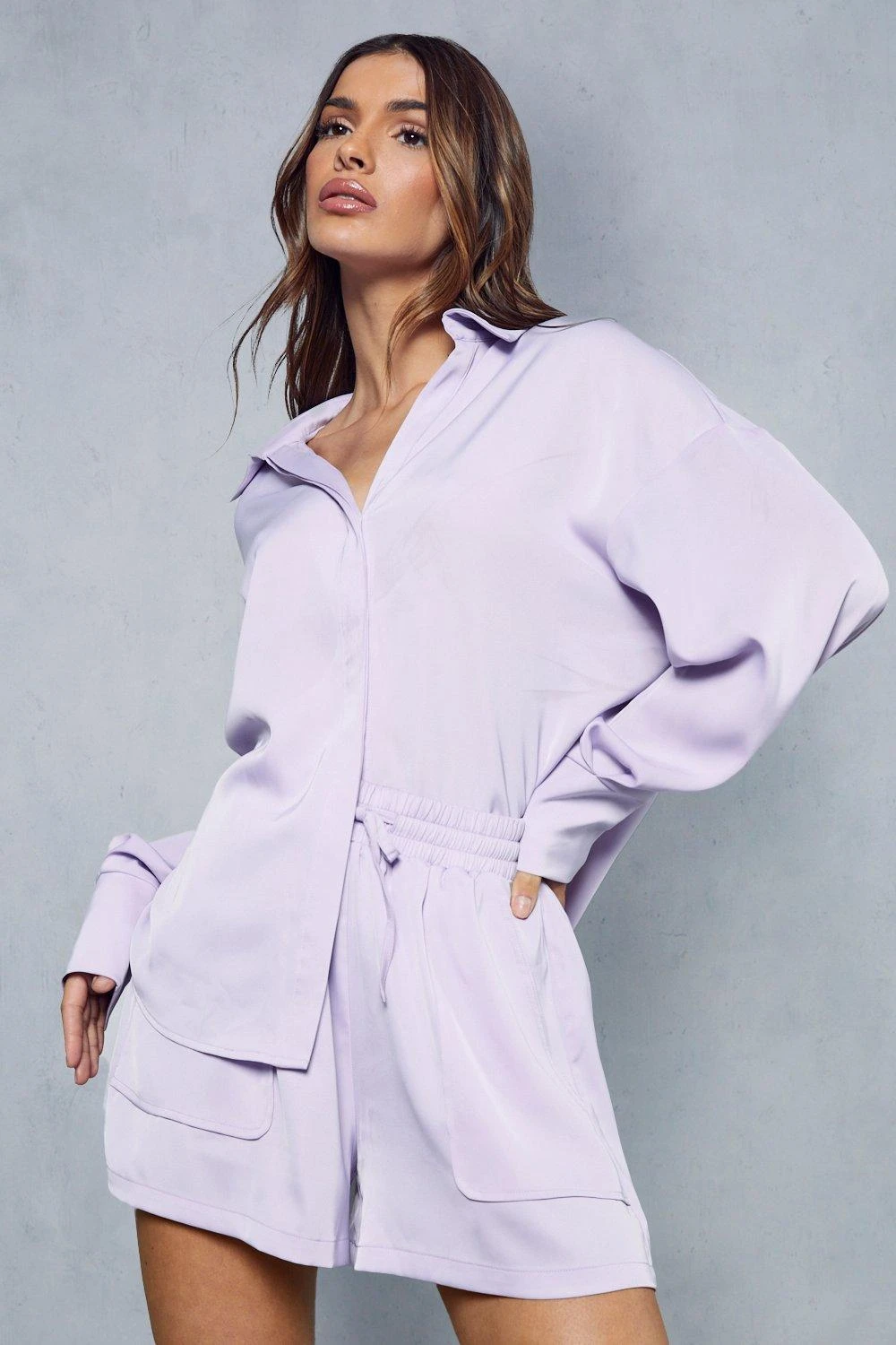 Premium Satin Shirt And Short Co-ord 7 Premium Satin Shirt And Short Co-ord - Image 5