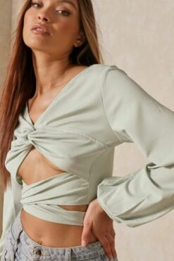 Cheap Sarto Tone Store -Cheap Sarto Tone Store mauve twist front tie back top 1