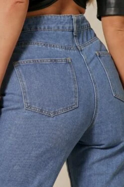 Stepped Waistband Mom Jean 11 Stepped Waistband Mom Jean -Cheap Sarto Tone Store mid blue stepped waistband mom jean 3