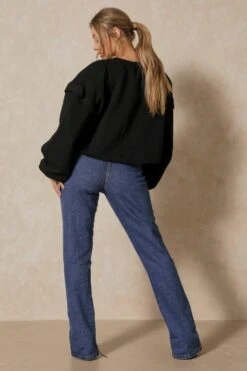 Lace Up Detail Skinny Fit Jean -Cheap Sarto Tone Store mid wash lace up detail skinny fit jean 3