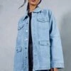 Oversized Denim Utility Jacket 1 Oversized Denim Utility Jacket -Cheap Sarto Tone Store mid wash oversized denim utility jacket