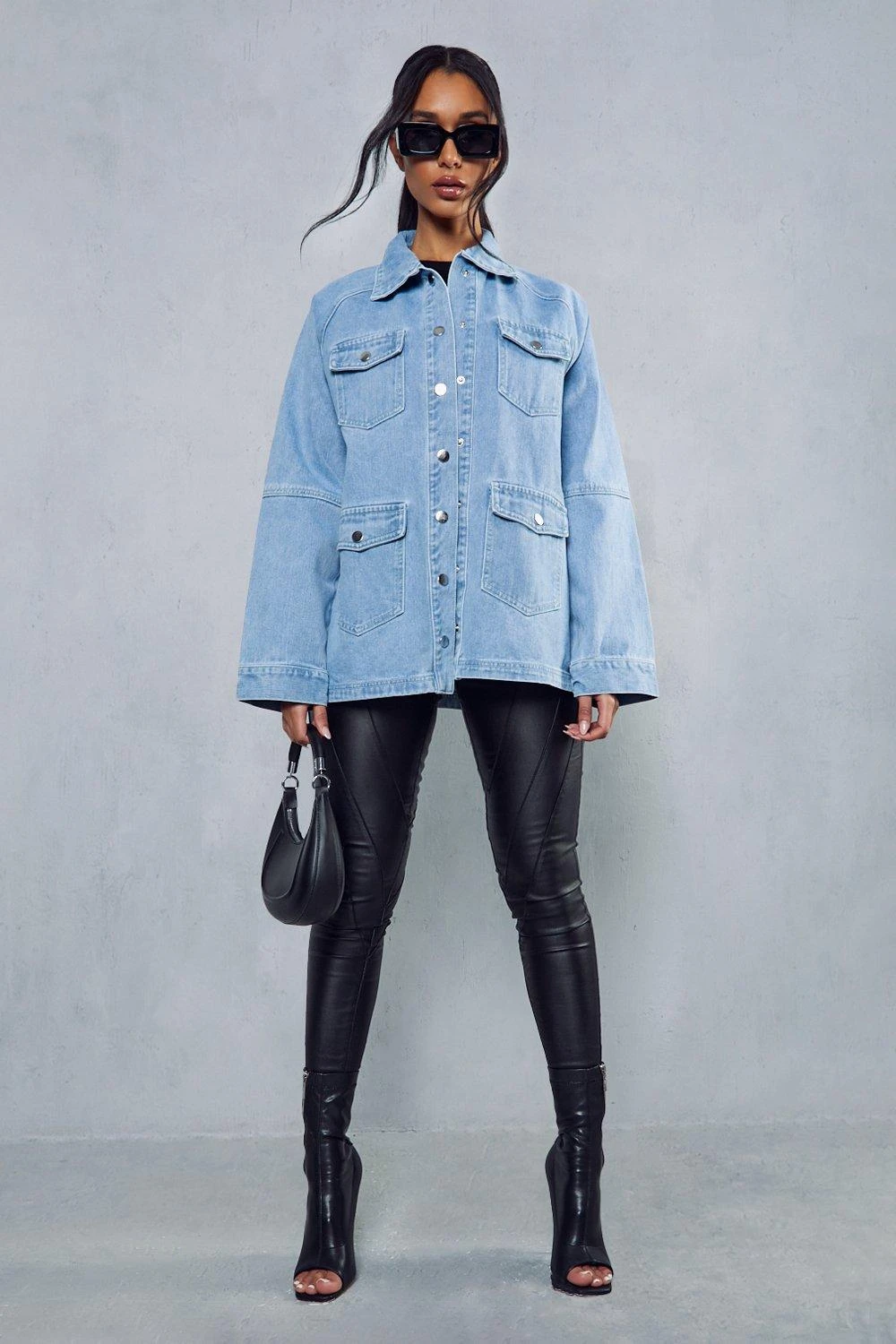 Oversized Denim Utility Jacket 6 Oversized Denim Utility Jacket - Image 4