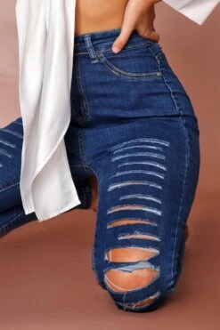 Ripped Knee Skinny Jeans 9 Ripped Knee Skinny Jeans -Cheap Sarto Tone Store mid wash ripped knee skinny jeans 3