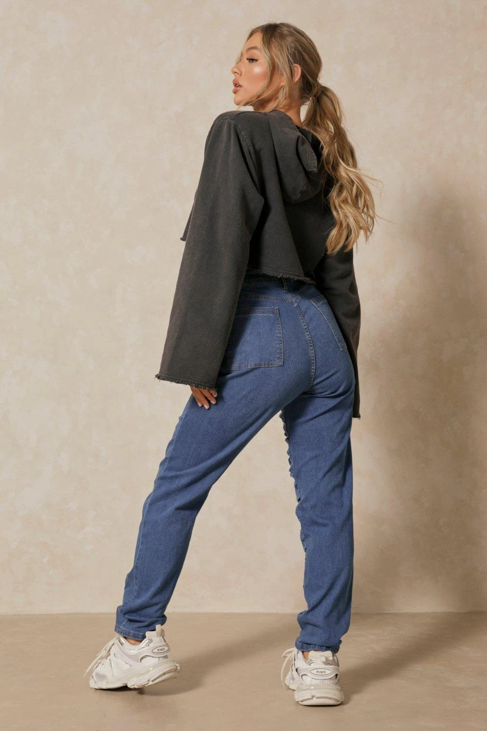 Ruched Detail Denim Straight Leg Jean 5 Ruched Detail Denim Straight Leg Jean - Image 3