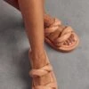 Padded Twist Platform Sandals -Cheap Sarto Tone Store nude padded twist platform sandals