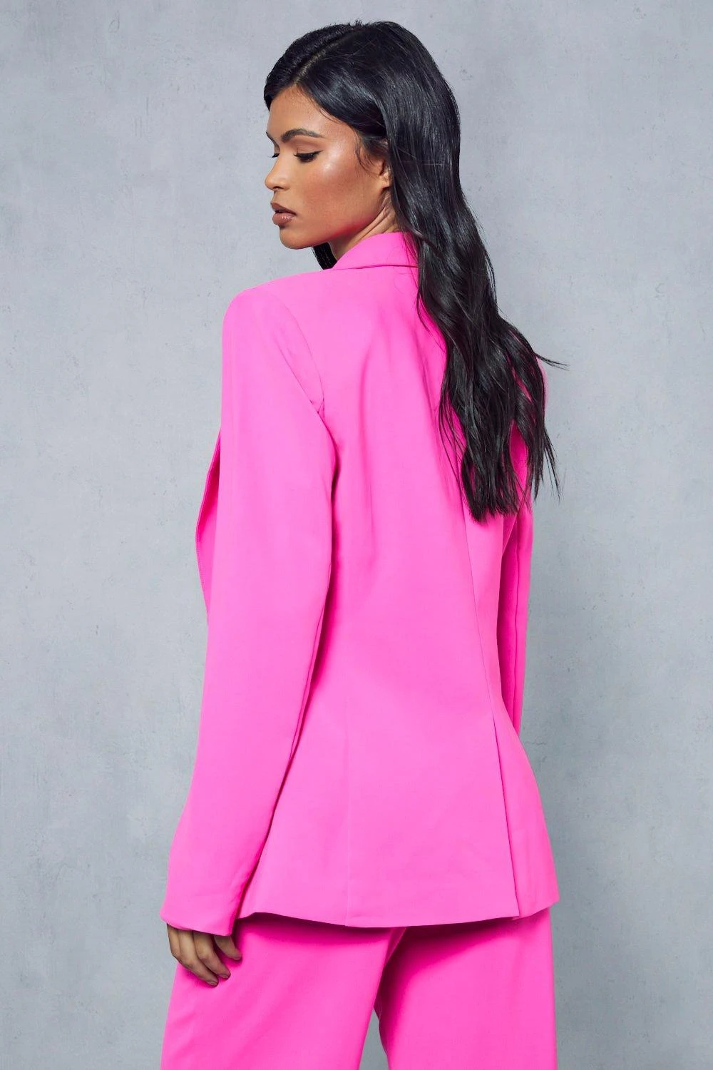 Tailored Premium Structured Contrast Cinched Blazer 5 Tailored Premium Structured Contrast Cinched Blazer - Image 3