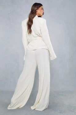 Crinkle Linen Look Wide Leg Trouser 9 Crinkle Linen Look Wide Leg Trouser -Cheap Sarto Tone Store stone crinkle linen look wide leg trouser 2