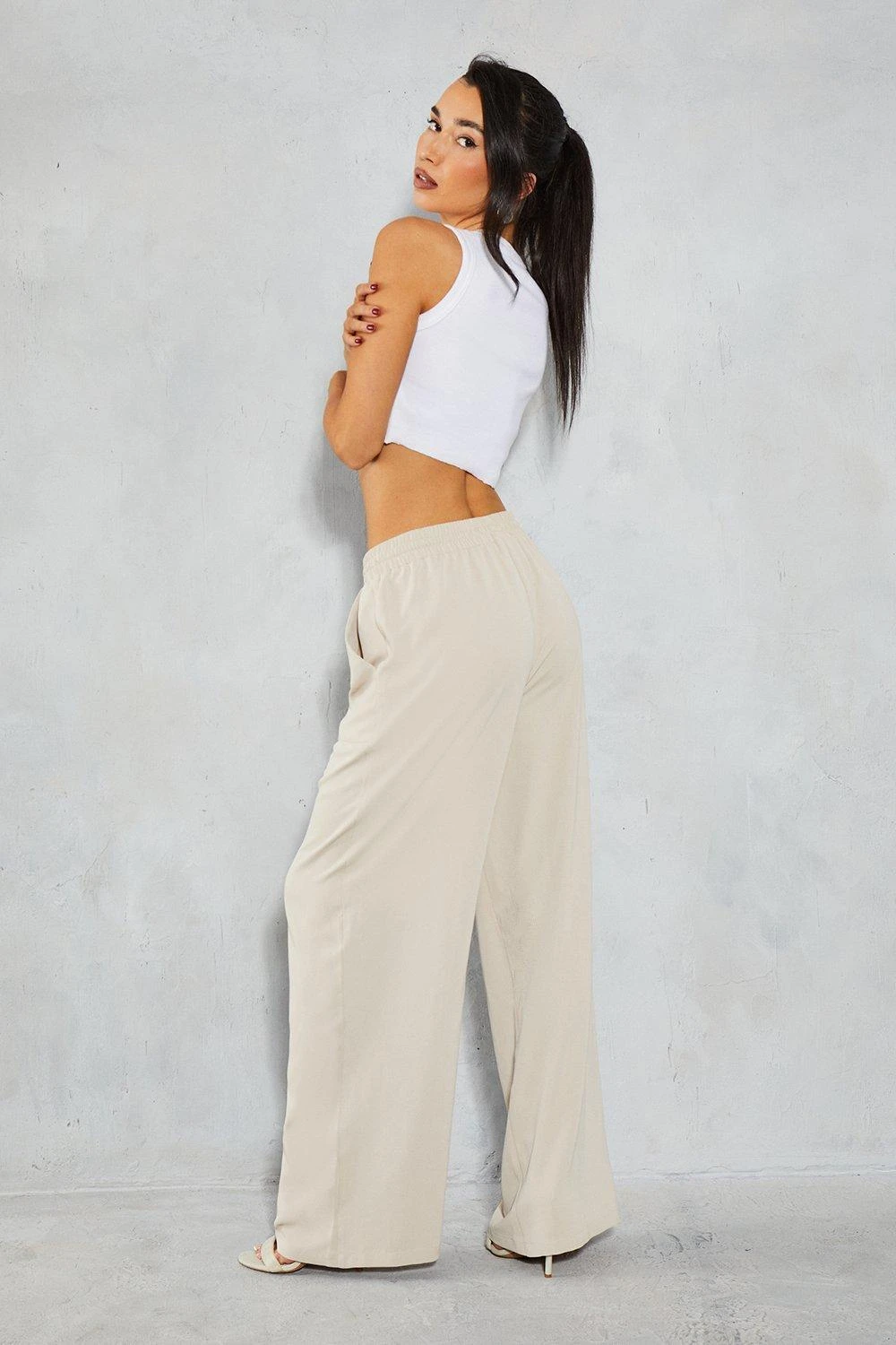 Drawstring Waist Pocket Detail Wide Leg Trouser 5 Drawstring Waist Pocket Detail Wide Leg Trouser - Image 3