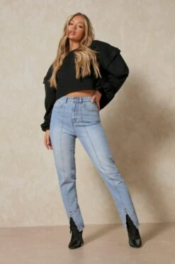 Zip Detail Straight Leg Jean 10 Zip Detail Straight Leg Jean -Cheap Sarto Tone Store vintage wash zip detail straight leg jean 3