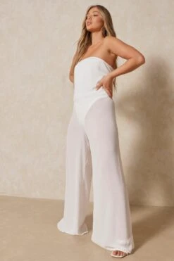 Crinkle Strapless Jumpsuit